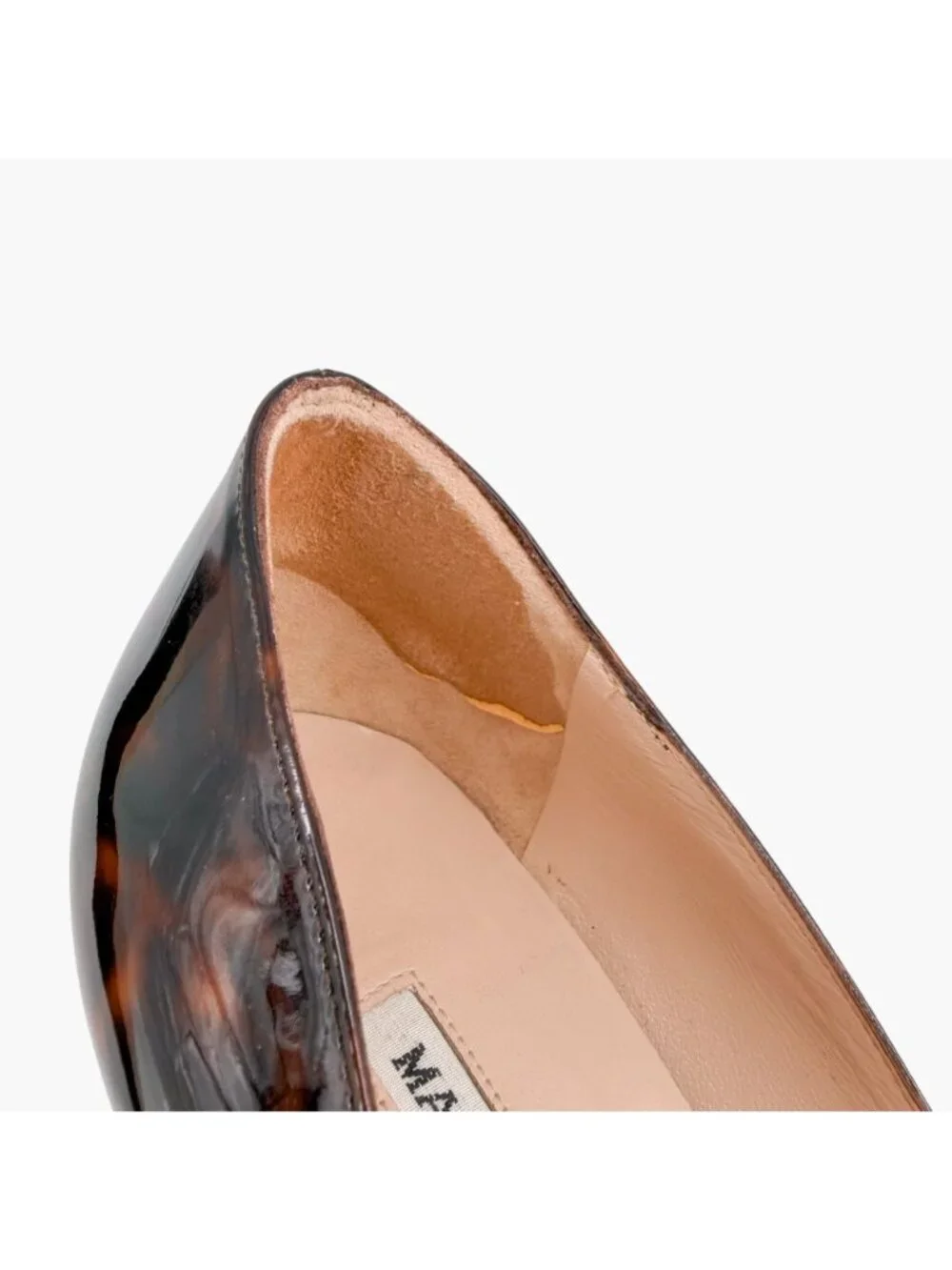 Manolo Blahnik BB Pumps Heels Brown Patent Size 40.5 US 10.5 Tortoiseshell
